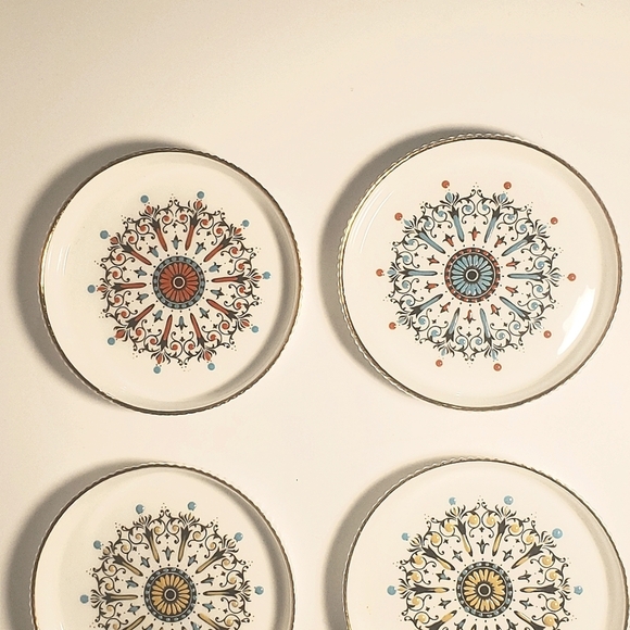 ROYAL WORCESTER Set of Six Bone China Decorative Coasters with Medallion Pattern - Picture 4 of 10